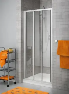 Ограждение в нишу Duka Prima 2000 Glass CUST 1000 SHL A10 глянцевый серебристый (SHL) /стекло прозрачное (А10), 3 мм