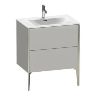 База под раковину Duravit XViu XV43010B107 Concrete Grey Matt-07/рама champagne матовый-B1
