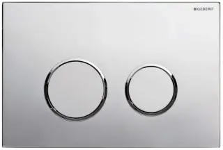 Клавиша двойного смыва, 24.6*1.1*h16.4, хром матовый