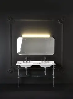 Консоль для ванной комнаты Kerasan Waldorf 4143K1 (811390-2шт+414301) + 9195K1 (919590+919801+920290) хром, белый