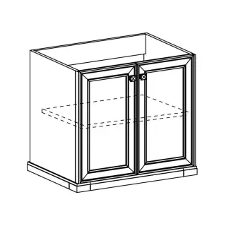 База под раковину Arbi AUGUSTO LA10 (LN) P02 структура - матовый лак col.creta, ручки - p02 хром