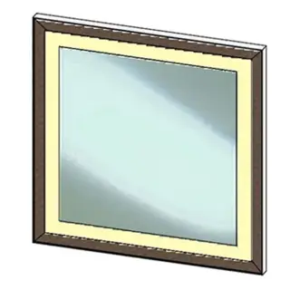 Зеркало для ванной Milldue LOSANNA 3480 223 visone эко кожа, polished steel