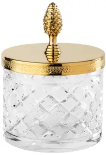 Контейнер d.11*h15 Clear crystal/Polished Soft Gold C13