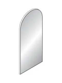 Зеркало для ванной Milldue ROMA 5080 matt nero lacquer 22