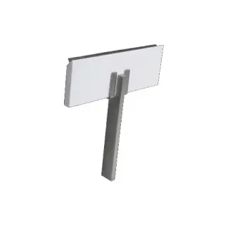 Щетка для чистки стекла с крючком для фиксации на стене, 20*h22, белый / сатинированная нержавеющая сталь