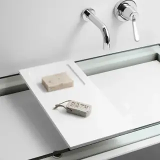 Аксессуар для ванной Agape SURF ACOM0625Z Bianco/Cristalplant® biobased