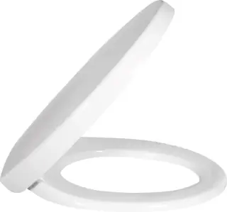 Сиденье для компакта с микролифтом, white, фурнитура хром