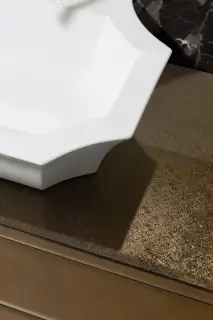 Топ c отверстием под накладнаую раковину 160*53*3.6h стекло SAFFIANO