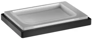 Мыльница Colombo Design LOOK B1640.NM чёрный матовый, стекло матовое