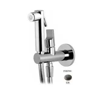 Гигиенический душ Carlo Frattini F2320/1NCS+F2645 цвет-BRUSHED BLACK CHROME