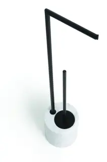 Стойка комбинированная Bertocci CARRARINO 124.4720.0800 мрамор Carrara/матовый черный