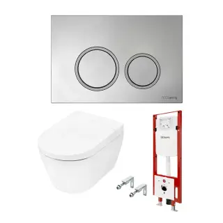 Комплект с подвесным унитазом-биде с подогревом и подсветкой Tece TECEspring