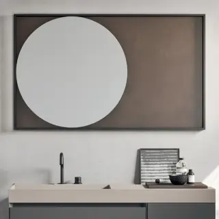 Зеркало для ванной Rexa REFLEX SRF01472S1 цвет-бронзовый, рамка-черный матовый