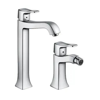 Комплект: смеситель для раковины + смеситель для биде HANSGROHE METRIS CLASSIC