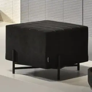 Пуф Antonio Lupi PAESAGGI SOSPESI PSGP30 структура сталь-NERO GOFFRATO, съемный чехол - ткань черная