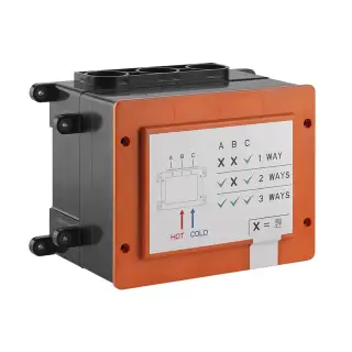 Встраиваемая часть для смесителя однорычажного, с кнопками, 1/2