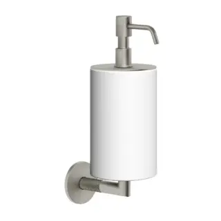 Дозатор Gessi ANELLO 63713#149 белый/FINOX BRUSHED NICKEL