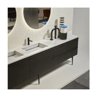 База под раковину Antonio Lupi BORDERLINE RAL272+LED_IN NOCE CANALETTO