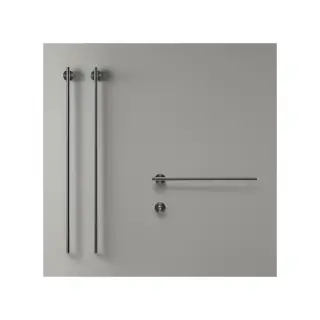 Полотенцесушитель электрический CEA EQUILIBRIO EQB73KDS = TRS01+SEL01+SEL02(x2шт.)+BOT03 BLACK DIAMOND SATIN