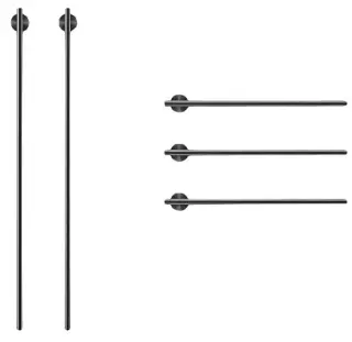 Полотенцесушитель электрический CEA EQUILIBRIO EQB65KDL = TRS01+SEL01(x3шт.)+SEL02(x2шт.) BLACK DIAMOND POLISHED