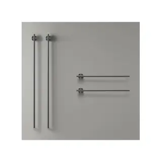 Полотенцесушитель электрический CEA EQUILIBRIO EQB64KDS = TRS01+SEL01(x2шт.)+SEL02(x2шт.) BLACK DIAMOND SATIN