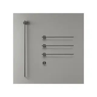 Полотенцесушитель электрический CEA EQUILIBRIO EQB54KDS = TRS01+SEL01(x3шт.)+SEL02+BOT03 BLACK DIAMOND SATIN