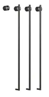 Полотенцесушитель электрический CEA EQUILIBRIO EQB33KDL = TRS01+SEL02(x3шт.)+BOT03 BLACK DIAMOND POLISHED