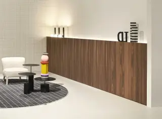 Шкаф в ванную комнату Antonio Lupi ANIMA LIQUIDA ALBO5472W*6+ALBO5236W.DX NOCE CANALETTO