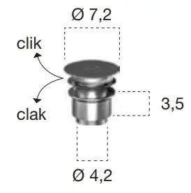 Донный клапан Antonio Lupi US41GR Brass/Graphite