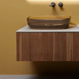 База под раковину Antonio Lupi BINARIO 12 B12LI272+ВЫРЕЗ ДЛЯ СИФОНА Rovere evaporato