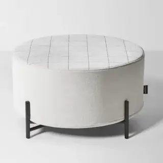 Пуф Antonio Lupi PAESAGGI SOSPESI PSGP20 структура сталь-NERO GOFFRATO, ткань белая