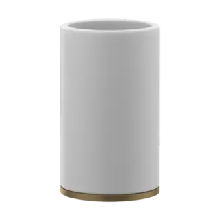 Стакан Gessi INCISO/VENTI20 58531#713 белый/античная латунь