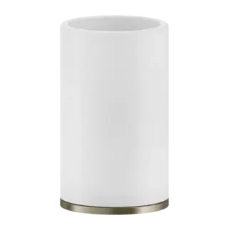 Стакан Gessi INCISO/VENTI20 58531#149 белый/FINOX BRUSHED NICKEL