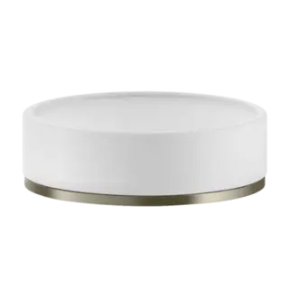 Мыльница Gessi INCISO/VENTI20 58525#149 белый/FINOX BRUSHED NICKEL