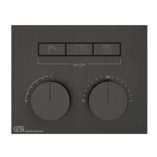 Термостат Gessi HI-FI 63006#707 Black Metal Brushed PVD