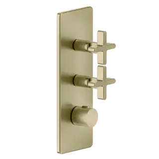 Термостат Gessi INCISO 58224#727 цвет-браш.латунь PVD