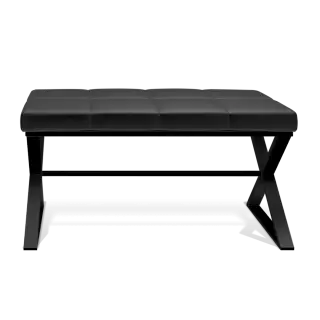 Банкетка для ванной комнаты Decor Walther BENCH 0509660 цвет-черный матовый/эко-кожа черная