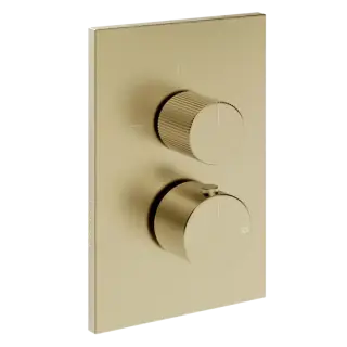 Термостат Gessi INVERSO RIGATO 73535#727 цвет-браш.латунь PVD