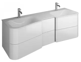 Комплект мебели с раковиной BURGBAD BADU SFUKTO011.T50.G096.152 платина