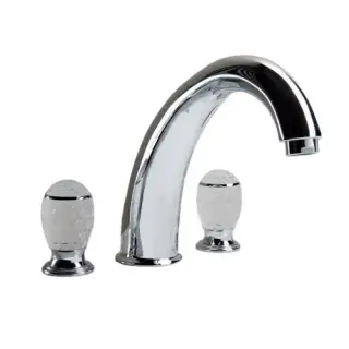 Смеситель для ванны Oasis Venice 0VNCB3V0010001OR золото, ручки - муранское стекло