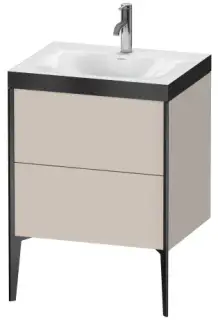 Комплект мебели с раковиной Duravit XViu XV4709OB291P+XV971500000+UV996707777 Taupe matt/black