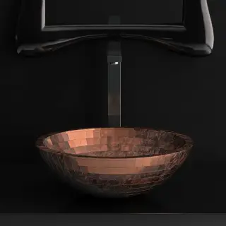 Раковина Glass Design Mosaic MOSAICFR teknoform, copper leaf 3D