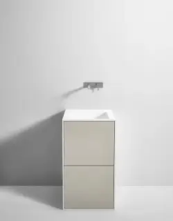Комплект мебели с раковиной Rexa Unico 03UC26401 Glacier White, Clay