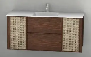 Комплект мебели с раковиной BURGBAD MAX SGJT130 дуб темный шоколад (F5350)