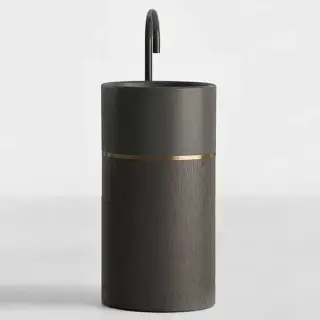 Раковина Milldue ROMA I 2539.C ceramica Nero opaco 91/Oro 330/Rovere Nero 7373/spacer matt nero 22