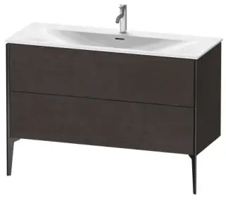 Комплект мебели с раковиной Duravit XViu XV43040B272+XV971500000+2344120000+UV978307777 brushed dark oak / black matt