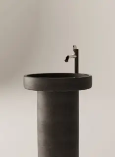 Раковина Agape CENOTE A COLONNA ACER0421F.TSST TERRA SCURA, SMALTO TRASPARENTE