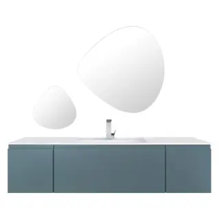 Комплект мебели с раковиной Arbi STREET L985+B903*2+F792+V226+5696+S277(new S280)+S276 verde comodoro velvet, bianco opaco tekno deimos