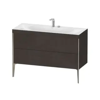 Комплект мебели с раковиной Duravit XViu XV4712OB272P0E00 Dark Brushed Oak-72/рама черный матовый-B2