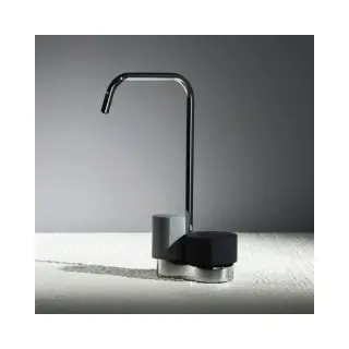 Смеситель для раковины Carlo Frattini So F3171ACN+S2LS+S1CE структура - черный хром, ручки - серый цемент/темное дерево